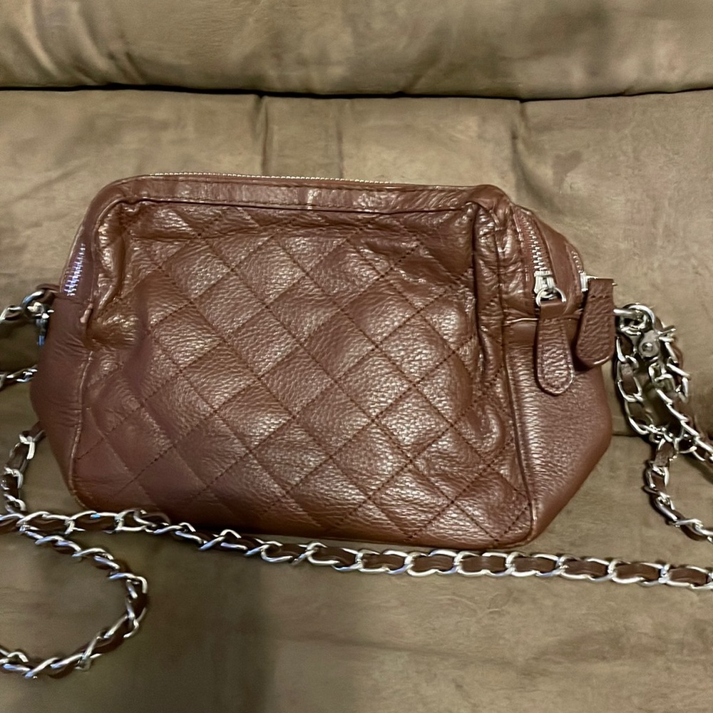 Brown leather purse